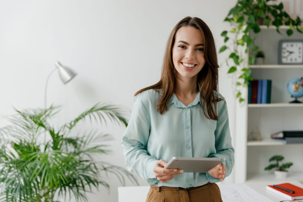 young woman in entry-level sales